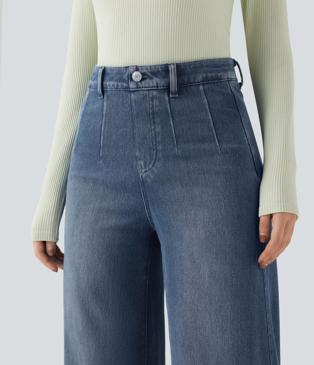 Halara Flex™ Jean large décontracté taille haute gainant avec poches