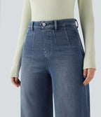 Halara Flex™ Jean large décontracté taille haute gainant avec poches
