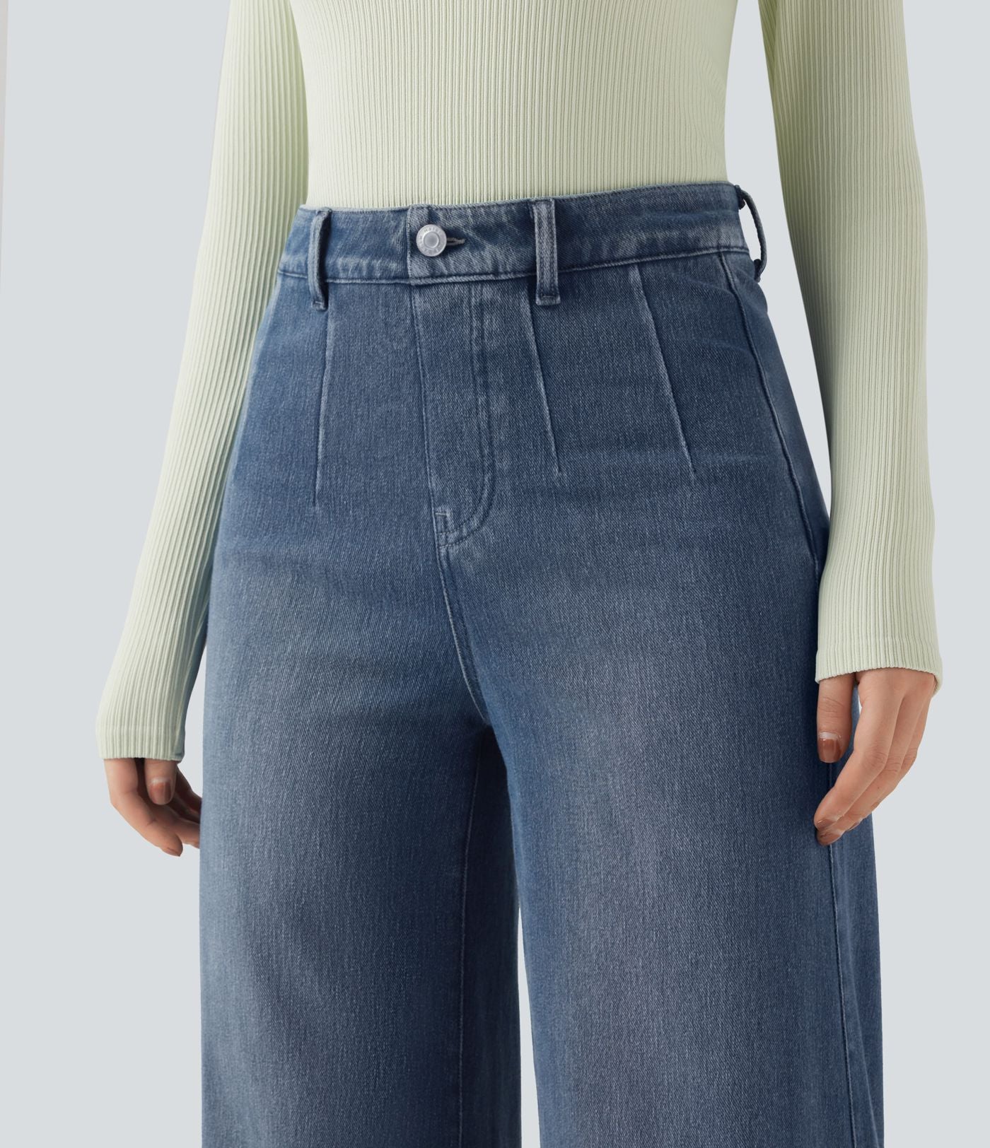 Halara Flex™ Jean large décontracté taille haute gainant avec poches