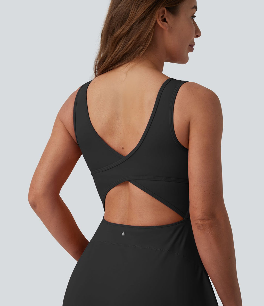 Robe de sport mini 2-en-1 SoftlyZero™ Airy col U poches effet frais InstantCool danse bonnets E-G, accès facile Easy Peasy