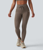 Legging de yoga Halara UltraSculpt™ taille haute avec cordon de serrage imprimé zèbre avec poches