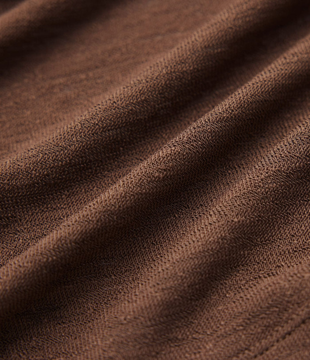 T-shirt décontracté semi-transparent une épaule dénudée à manches 3/4 et fronces