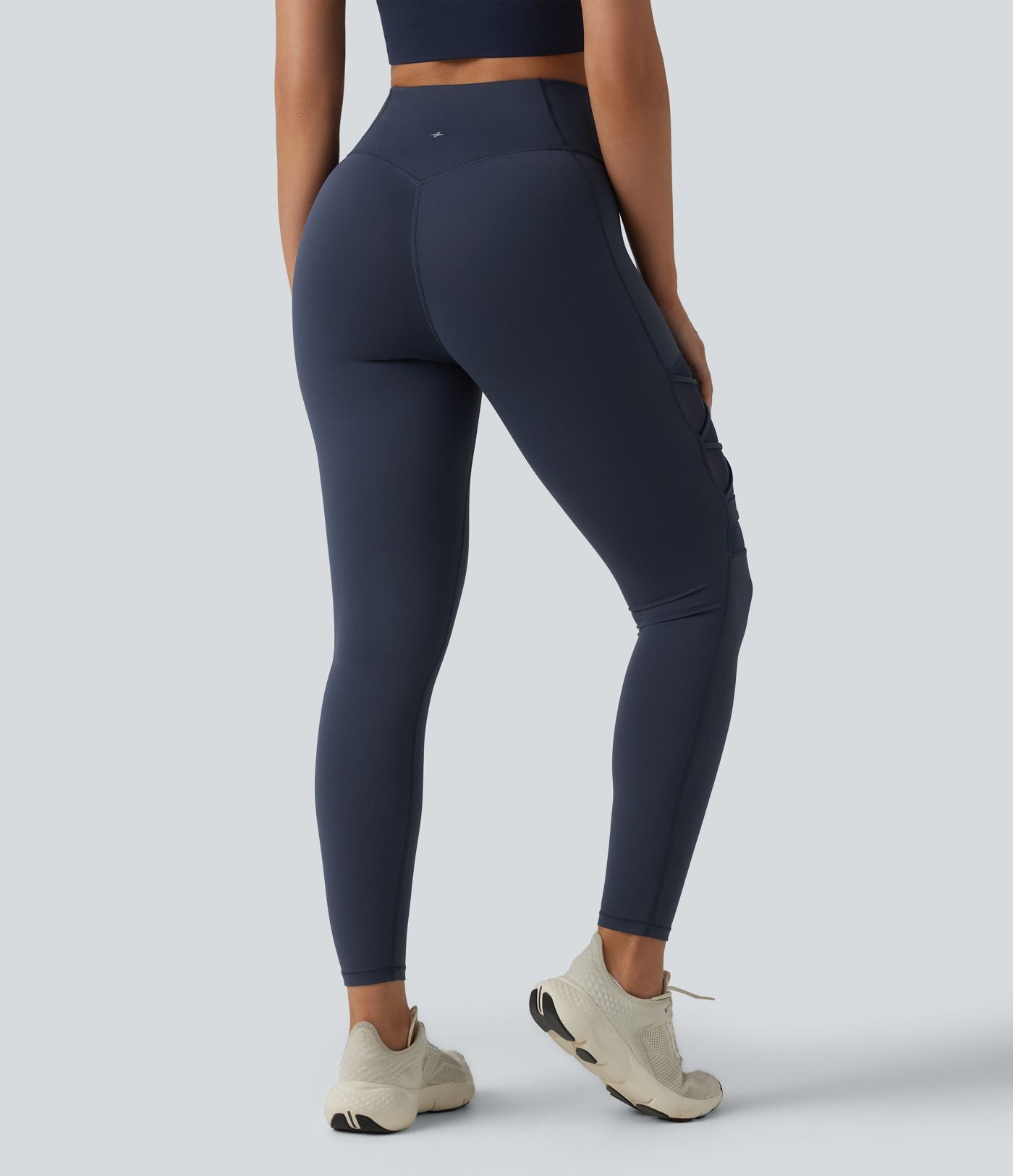 Halara UltraSculpt™ Legging de yoga 7/8 taille haute ventre plat avec maille respirante et boucle