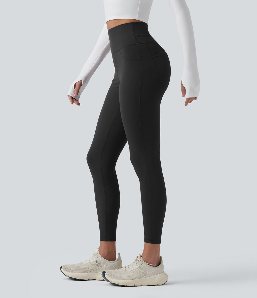 Legging 7/8 d'entraînement taille haute gainant Halara UltraSculpt™ avec poches
