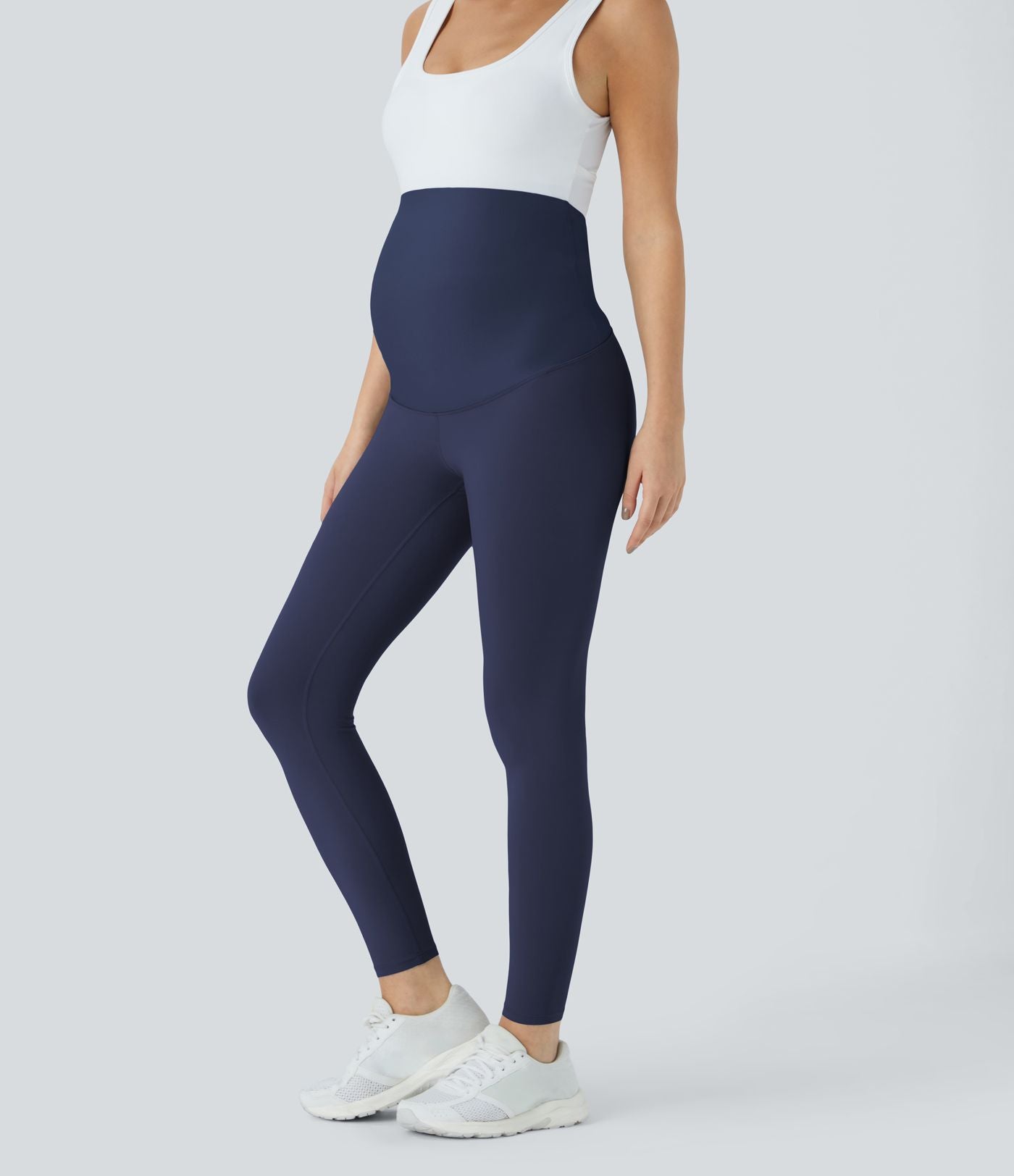 Legging 7/8 de yoga de maternité Softlyzero™ à taille très haute - Protection UPF50+
