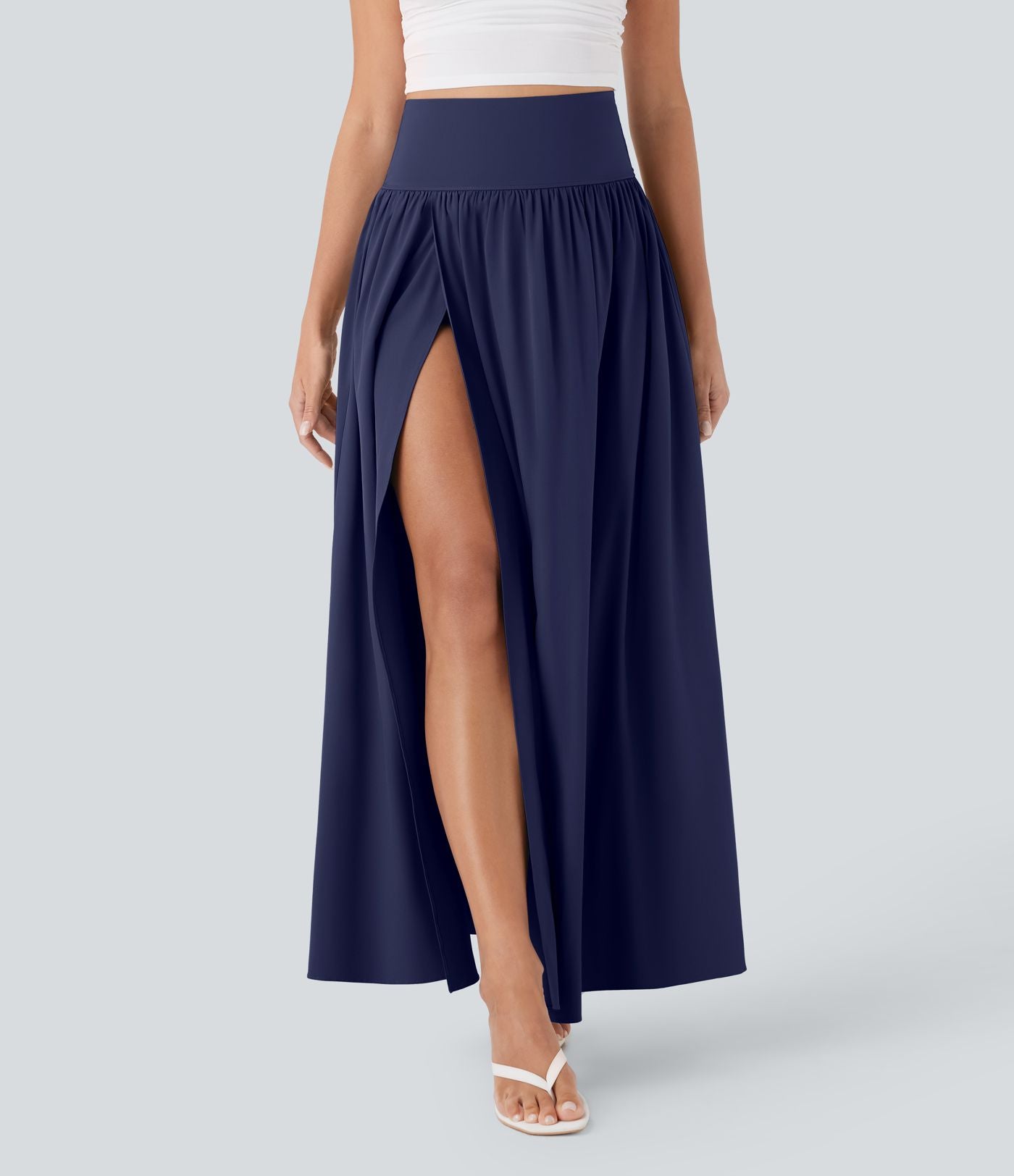Jupe maxi fluide 2-en-1 gainante taille haute à séchage rapide Breezeful™