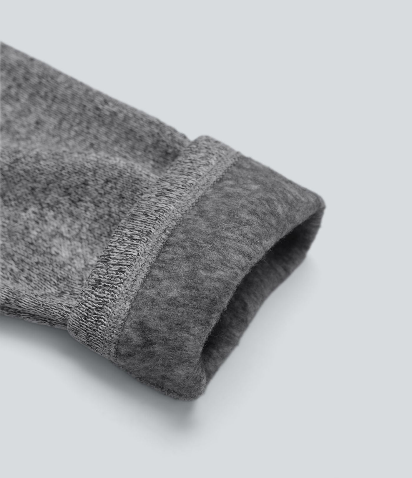 Veste de randonnée tricotée en molleton à capuche manches longues avec poches