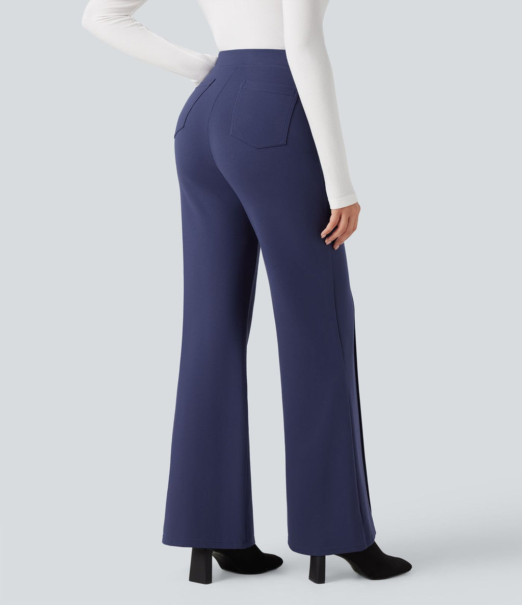 Pantalon tailleur large gainant taille haute Halara Flex™