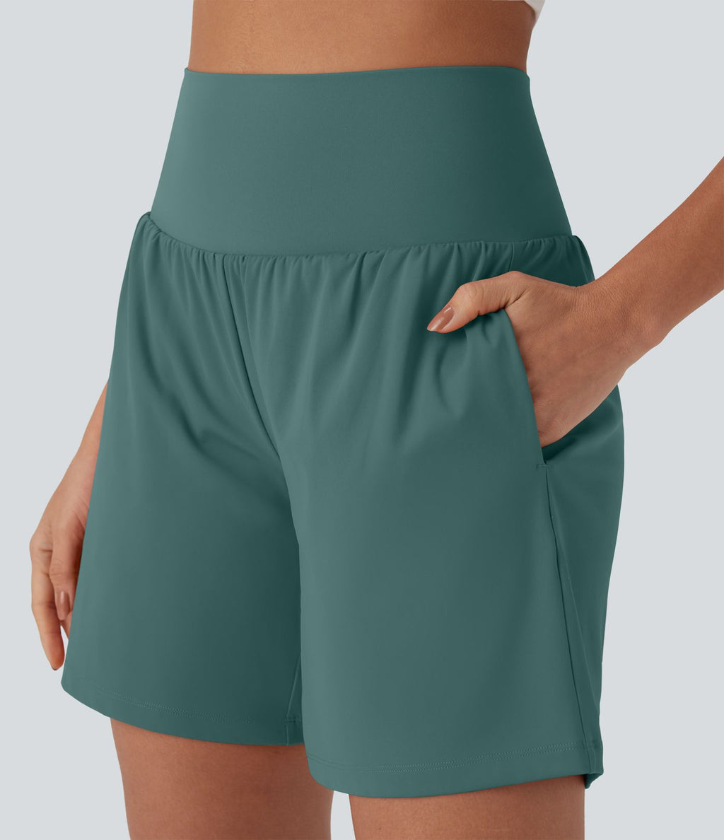 Short de yoga SoftlyZero™ Airy 2-en-1 taille très haute avec poches et effet frais InstantCool 17,5 cm