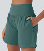 Short de yoga SoftlyZero™ Airy 2-en-1 taille très haute avec poches et effet frais InstantCool 17,5 cm