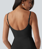 Robe midi à bretelles col V
