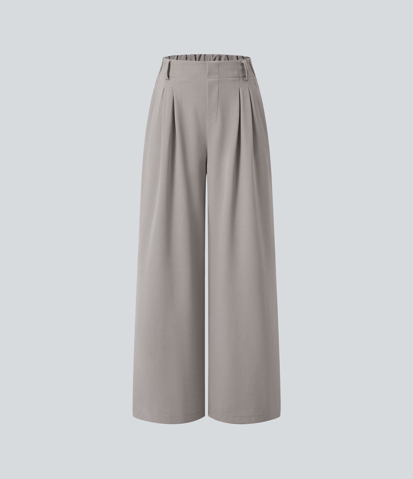 Halara Flex™ Pantalon Tailleur Large Fluide Gaufré Taille Haute Poches Latérales