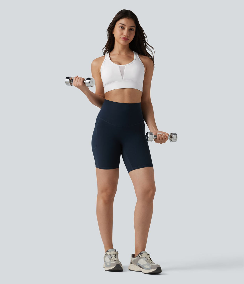 Halara UltraSculpt™ Brassière de sport d'entraînement maintien modéré, dos nageur avec boucle ajustable et mesh respirant