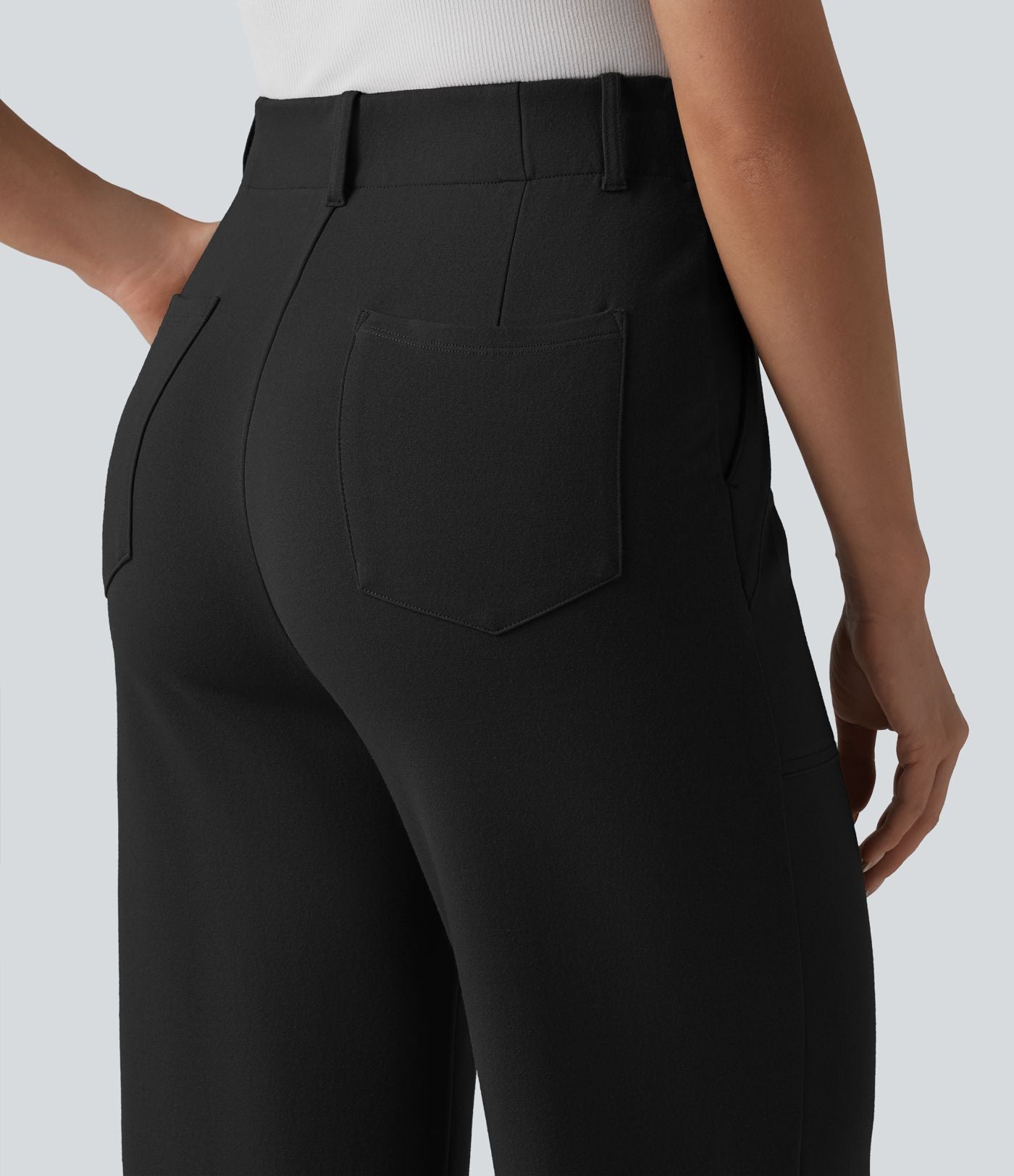 Halara Flex™ Pantalon tailleur droit taille haute avec poches