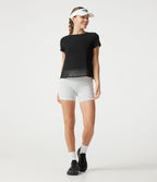 Haut sport SoftlyZero™ Airy effet frais InstantCool à col rond avec superposition en mesh, protection solaire UPF50+