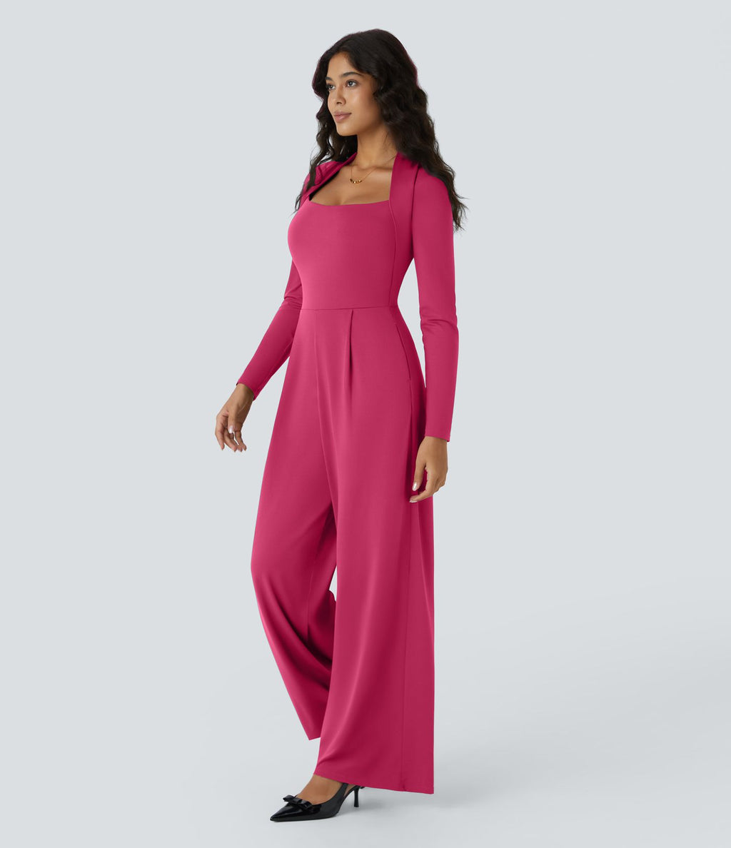 Combinaison de cérémonie à manches longues, coupe large avec poches latérales et zip invisible - Édition Easy Peasy