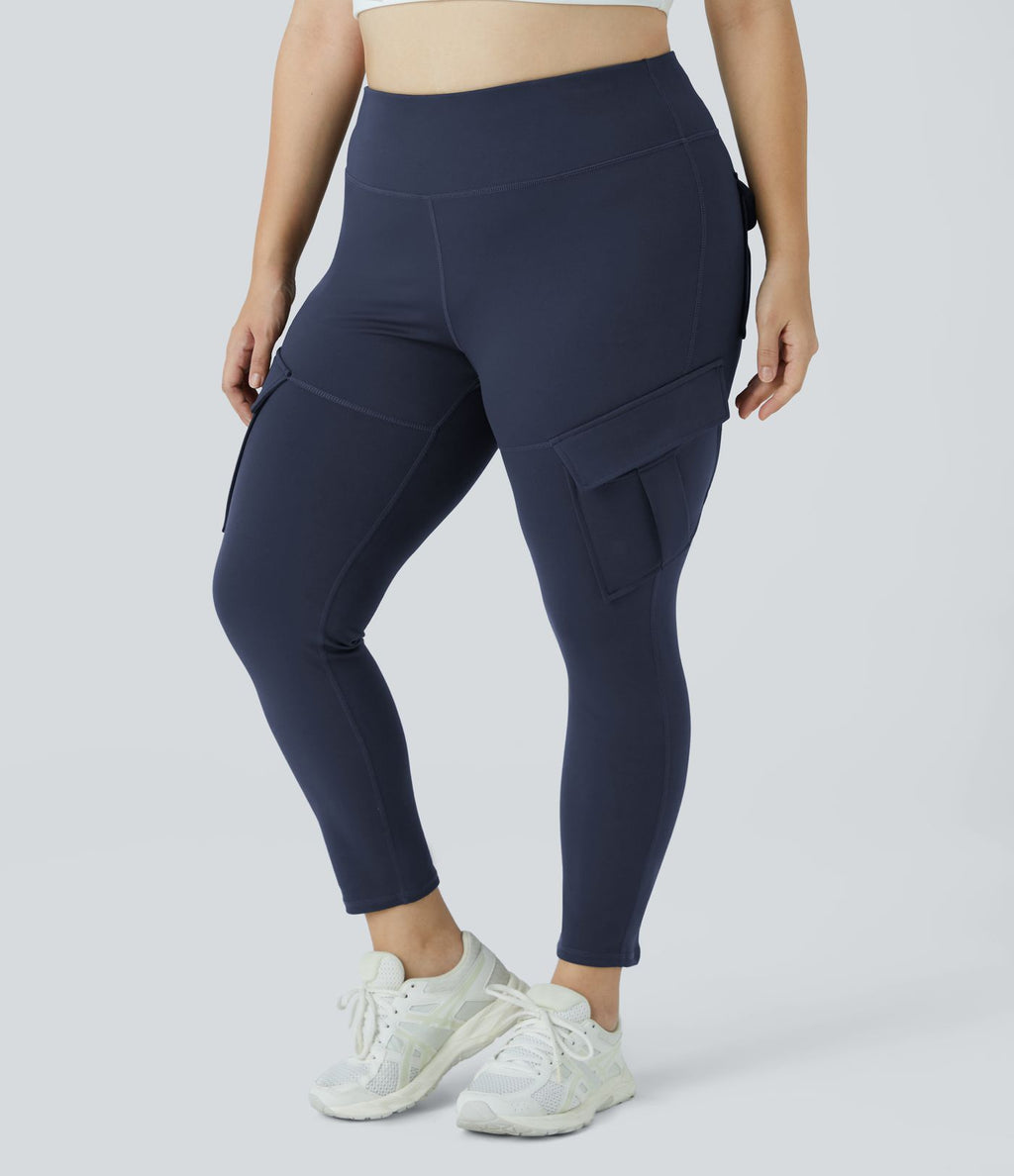 Legging yoga grande taille ajusté cargo 7/8 taille haute DayStretch avec poches