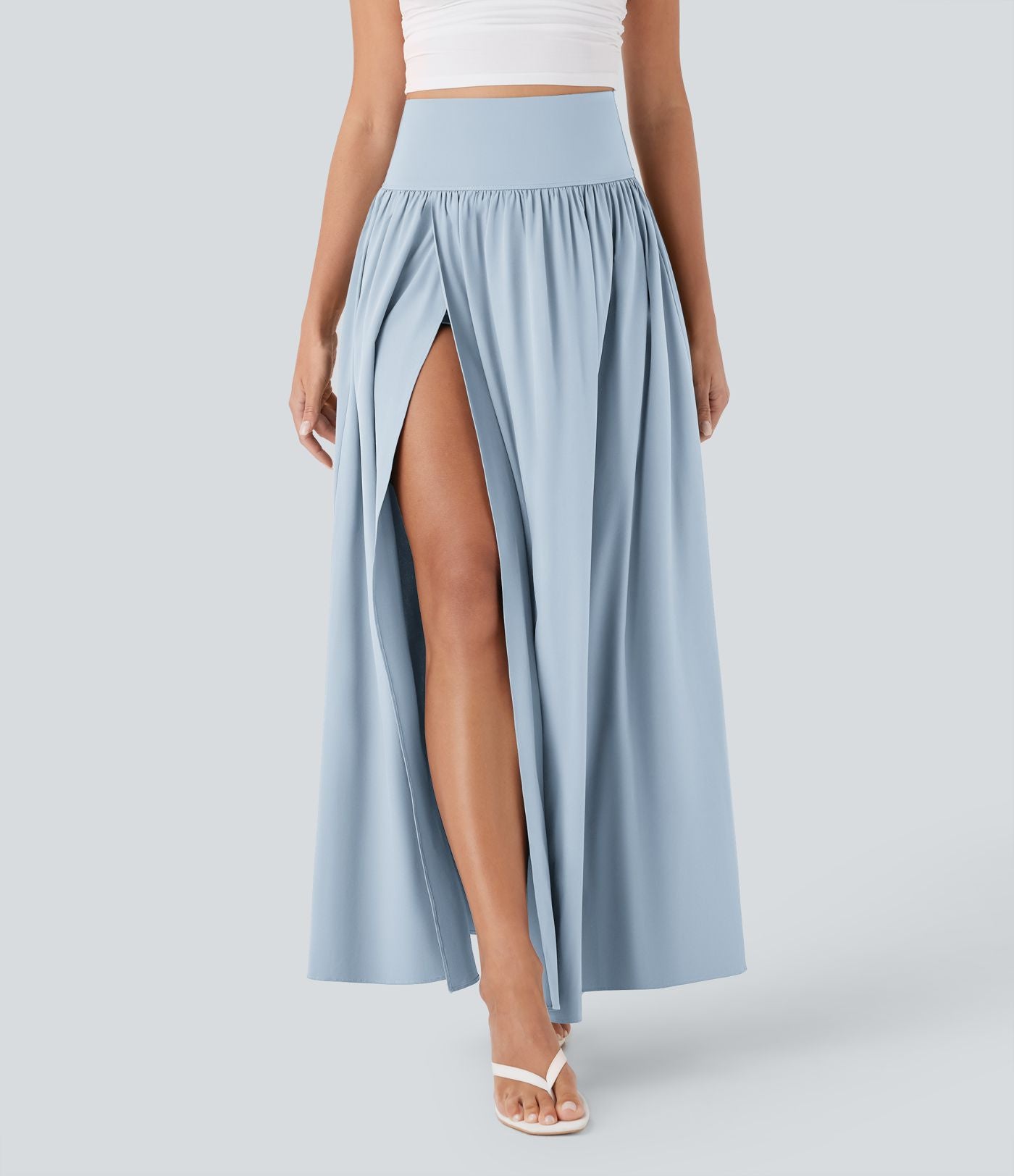 Jupe maxi fluide 2-en-1 gainante taille haute à séchage rapide Breezeful™