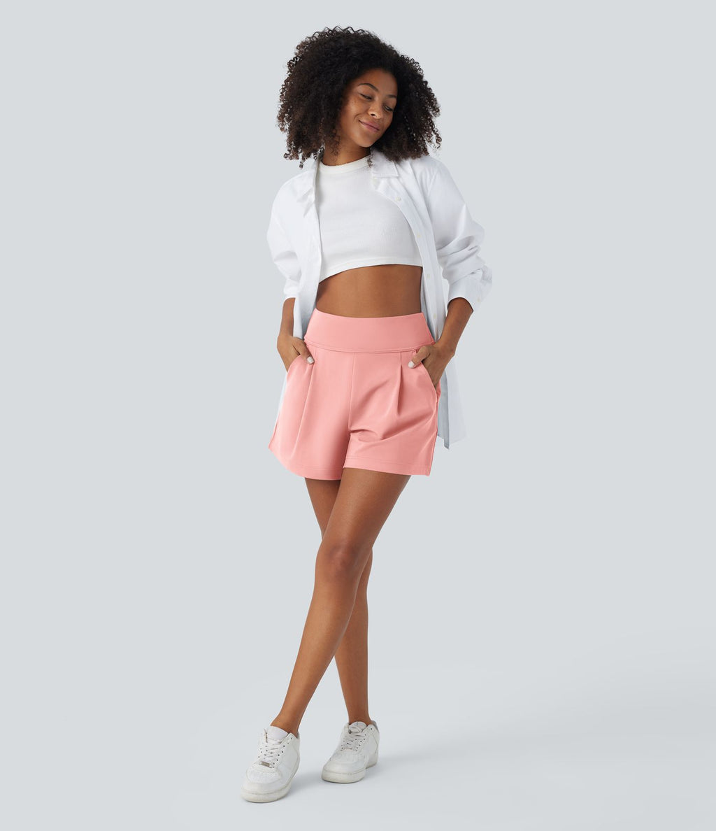 Short de travail large taille haute DayStretch avec poches