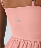 Breezeful™ Robe Casual 2 Pièces Dos Nu Haut Bas Poche Latérale Fluide Séchage Rapide