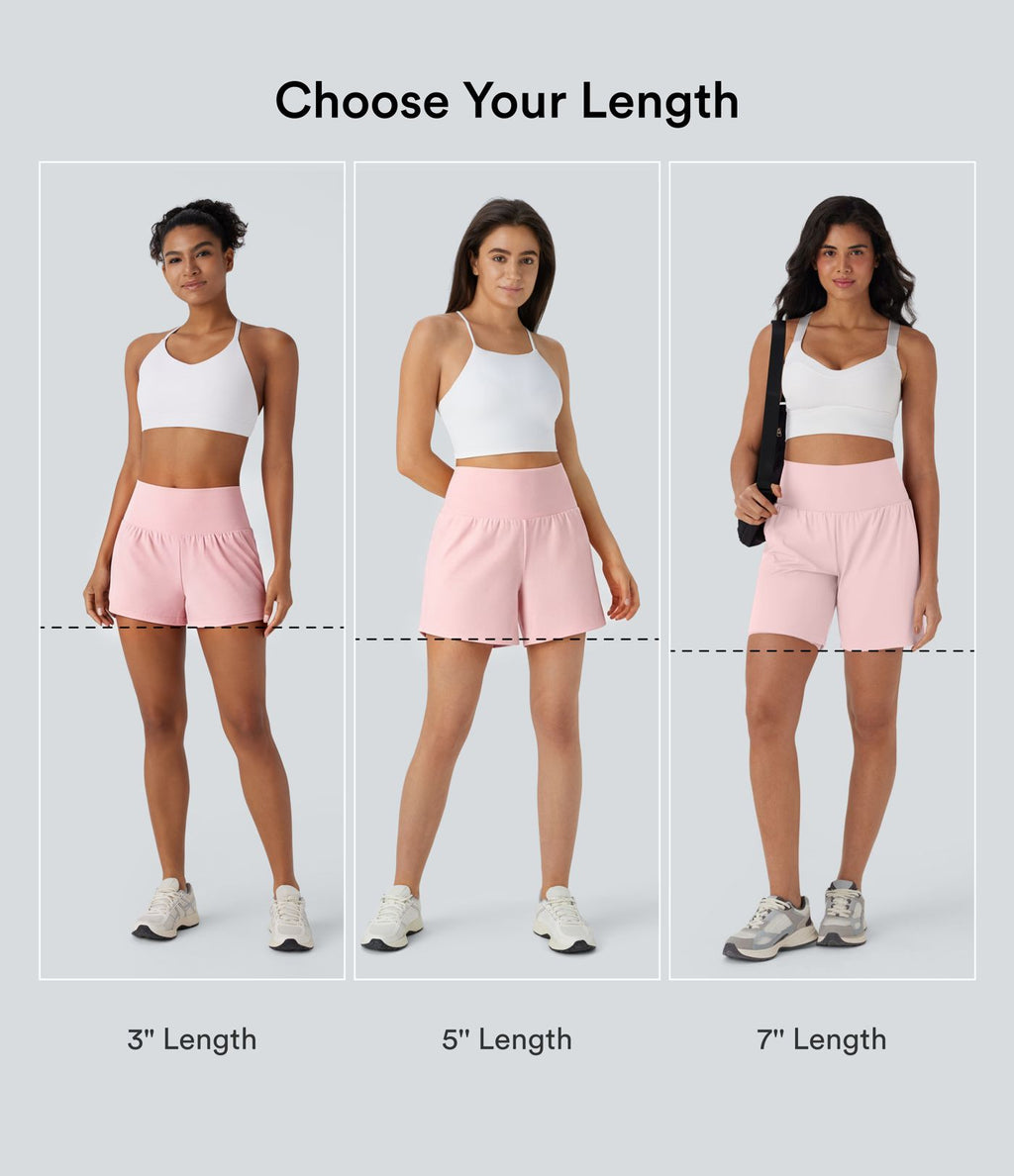Short de yoga SoftlyZero™ Airy 2-en-1 taille très haute avec poches et effet frais InstantCool 17,5 cm