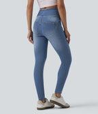 Jean skinny 7/8 casual taille haute Halara Flex™ avec poches