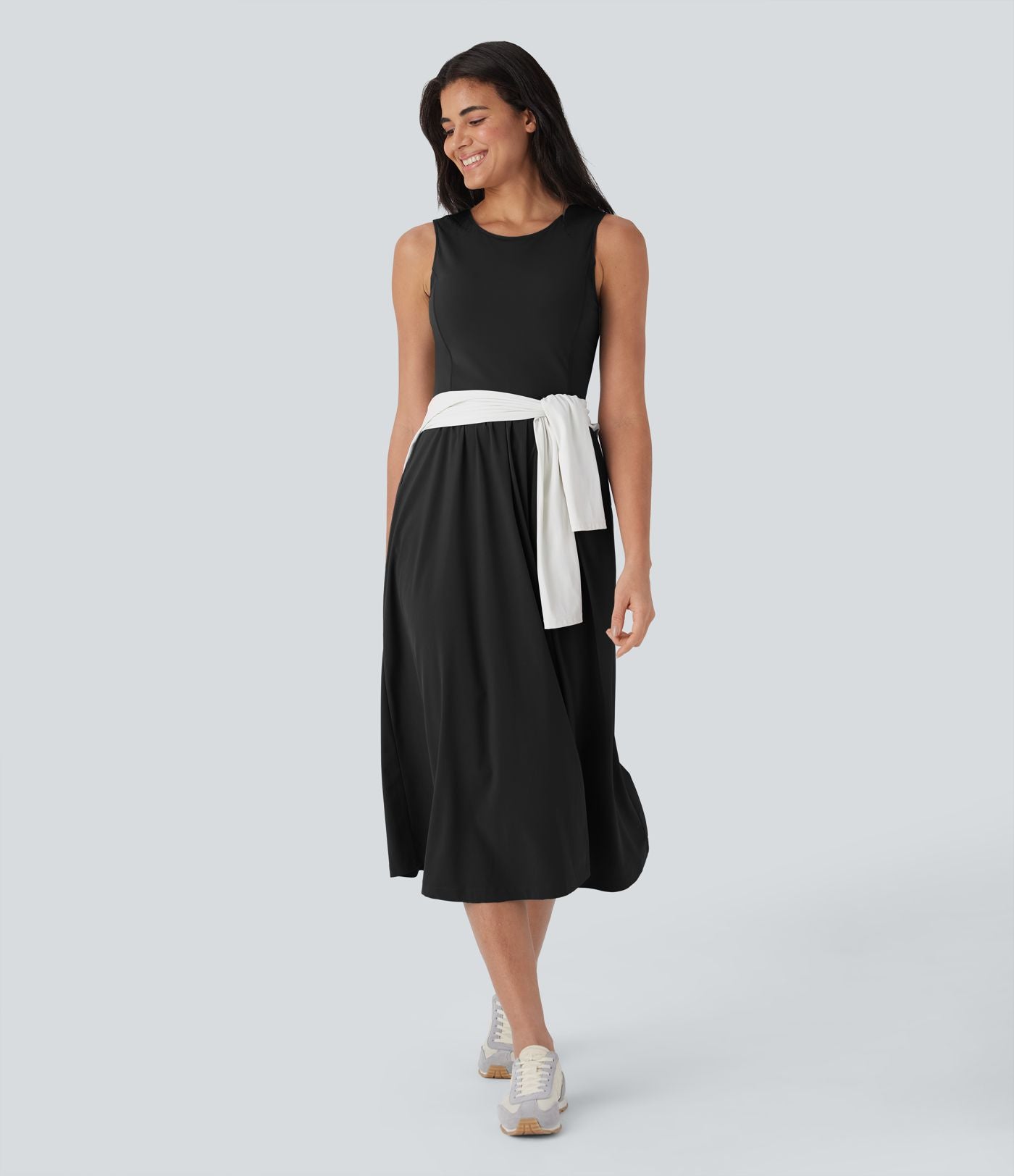 Robe active mi-longue sans manches Breezeful™ avec découpes, séchage rapide, fluide et poches pour camping
