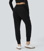 Jogging jogging cargo sarouel en polaire taille haute avec poches multiples