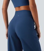 Pantalon de yoga Halara UltraSculpt™ taille haute, coupe droite et croisée, avec poches