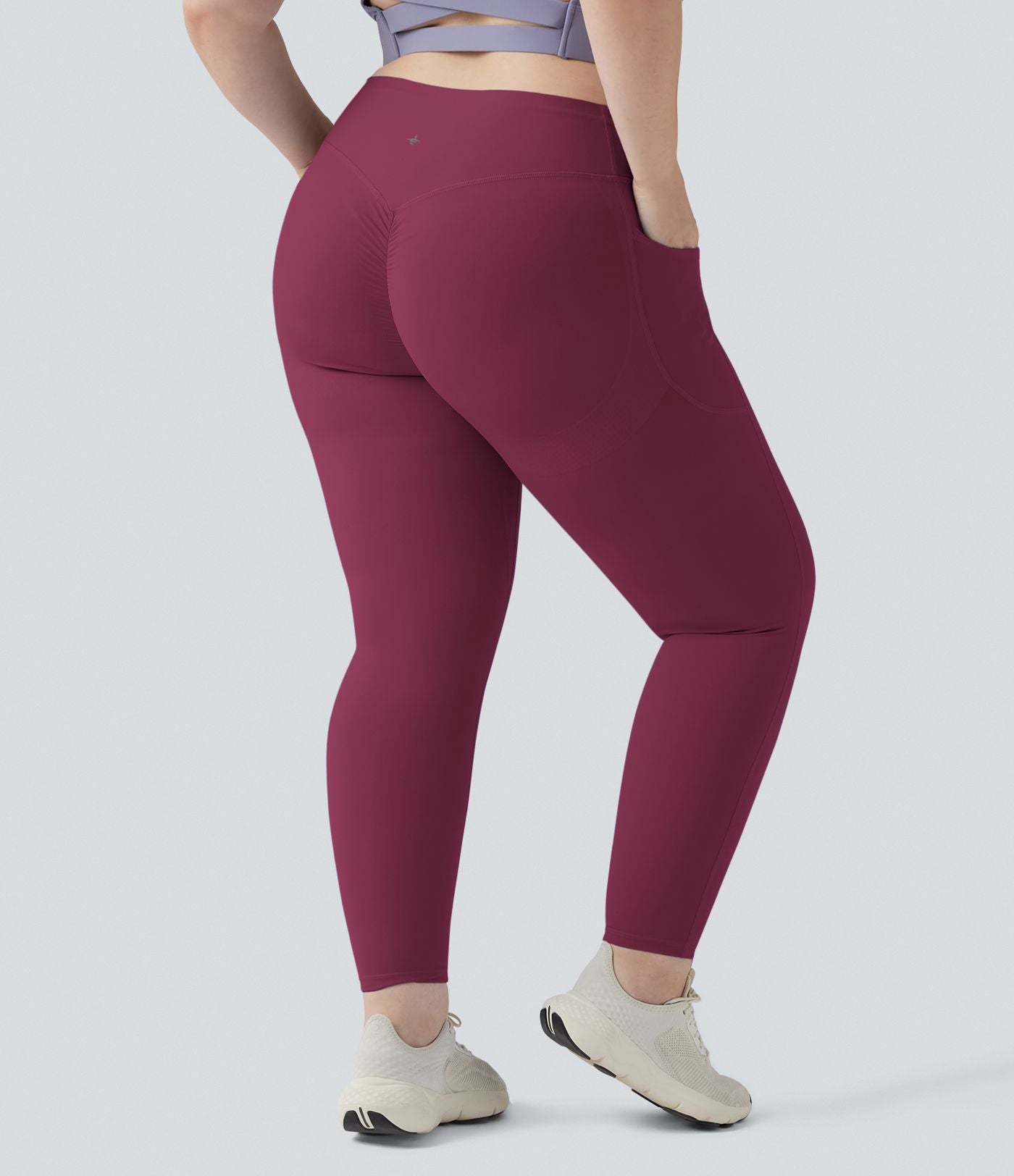 Legging d'entraînement gainant galbant taille haute grande taille avec effet scrunch et poches Halara UltraSculpt™
