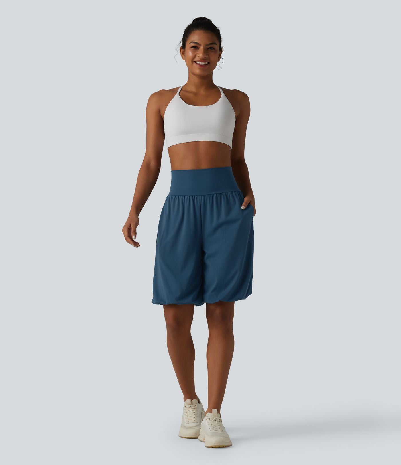 Short ballon de yoga SoftlyZero™ Airy effet frais InstantCool taille très haute avec poches