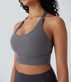 Halara UltraSculpt™ Brassière de sport yoga soutien léger col U dos nu avec crochets ajustables