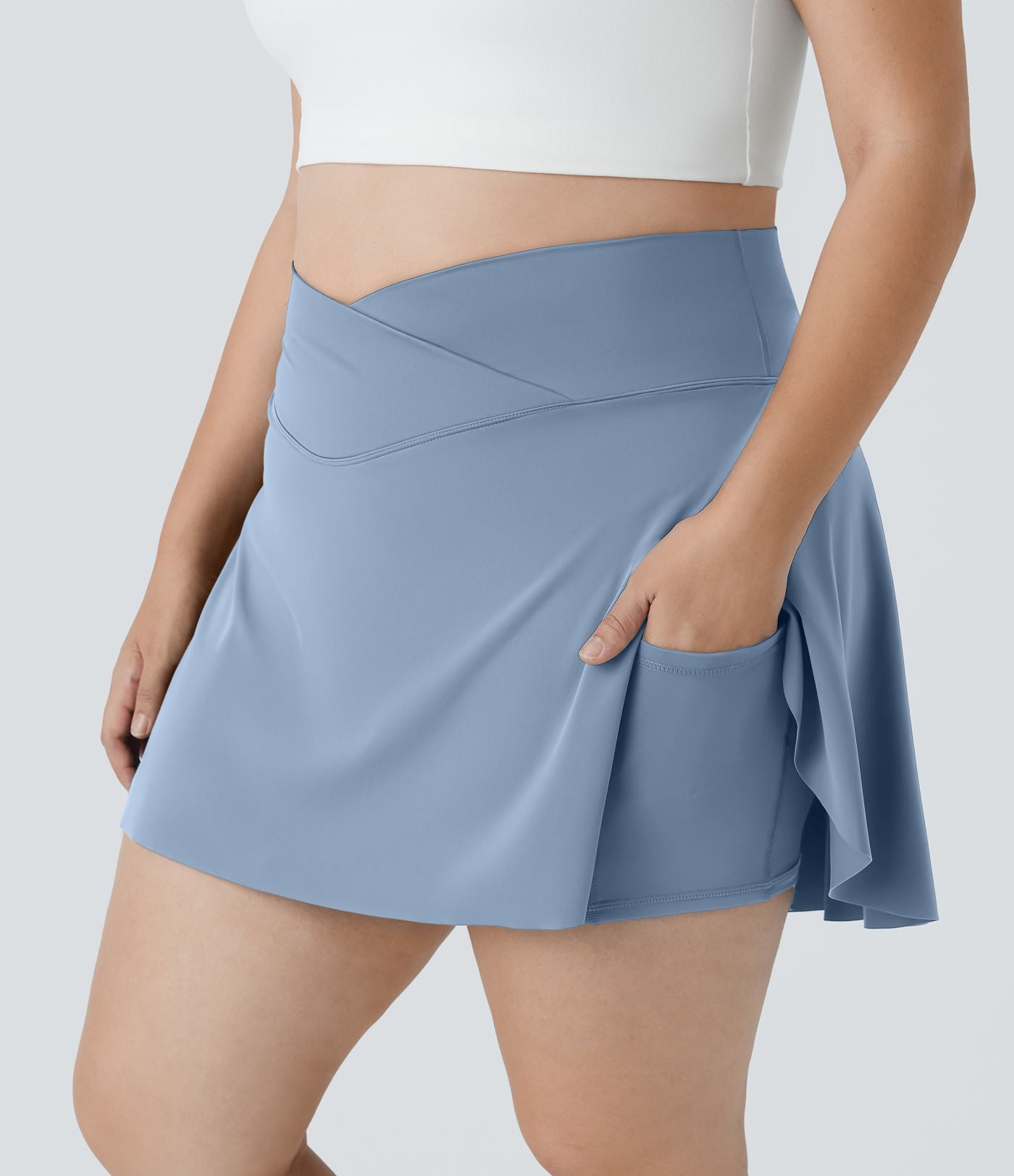 Everyday Softlyzero™ Jupe Tennis Airy Crossover 2 en1 Poche Latérale Cool Touch-Lucid Grande Taille