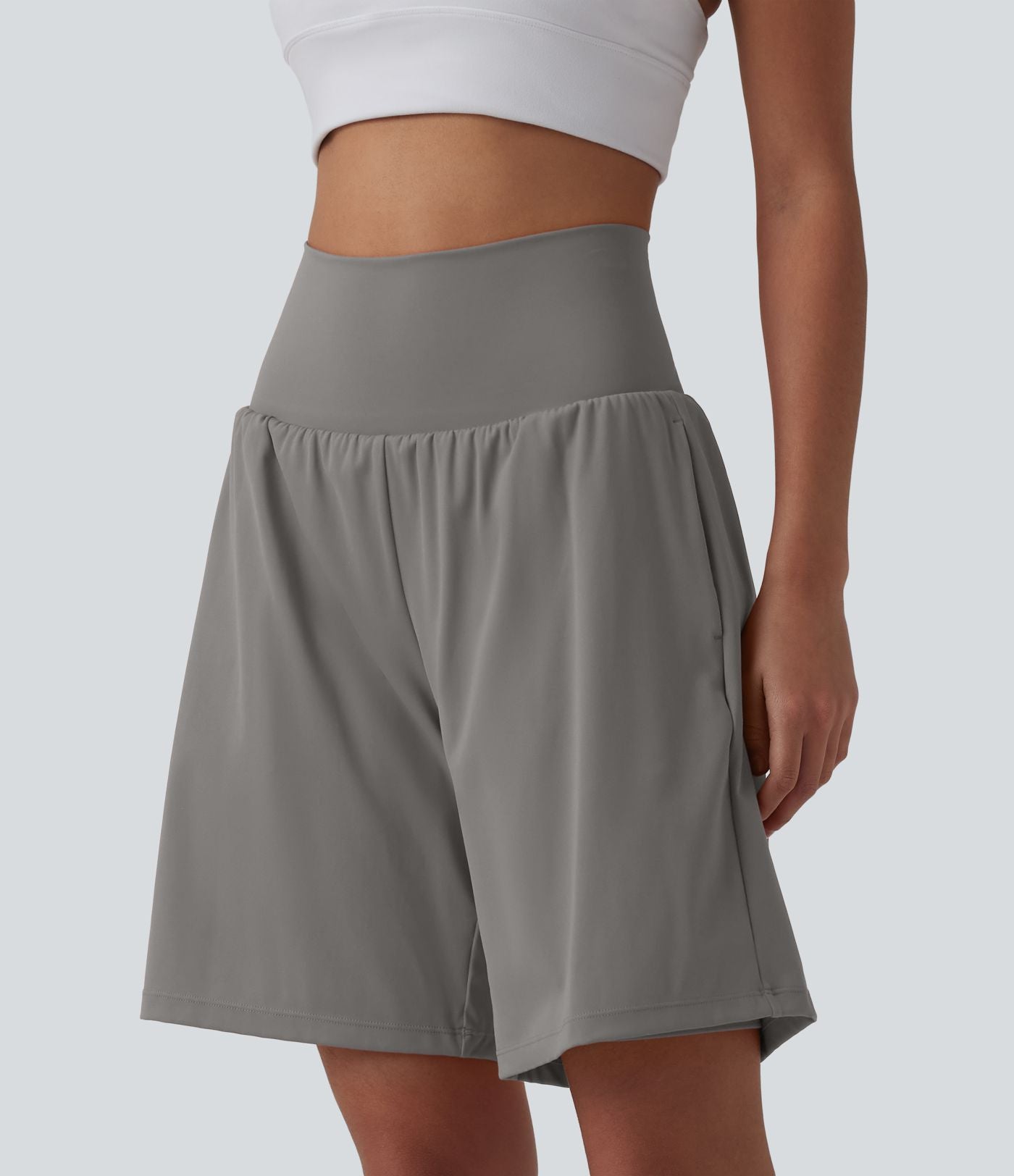 Short de yoga 2-en-1 SoftlyZero™ Airy taille très haute effet frais InstantCool 22,8 cm avec poches