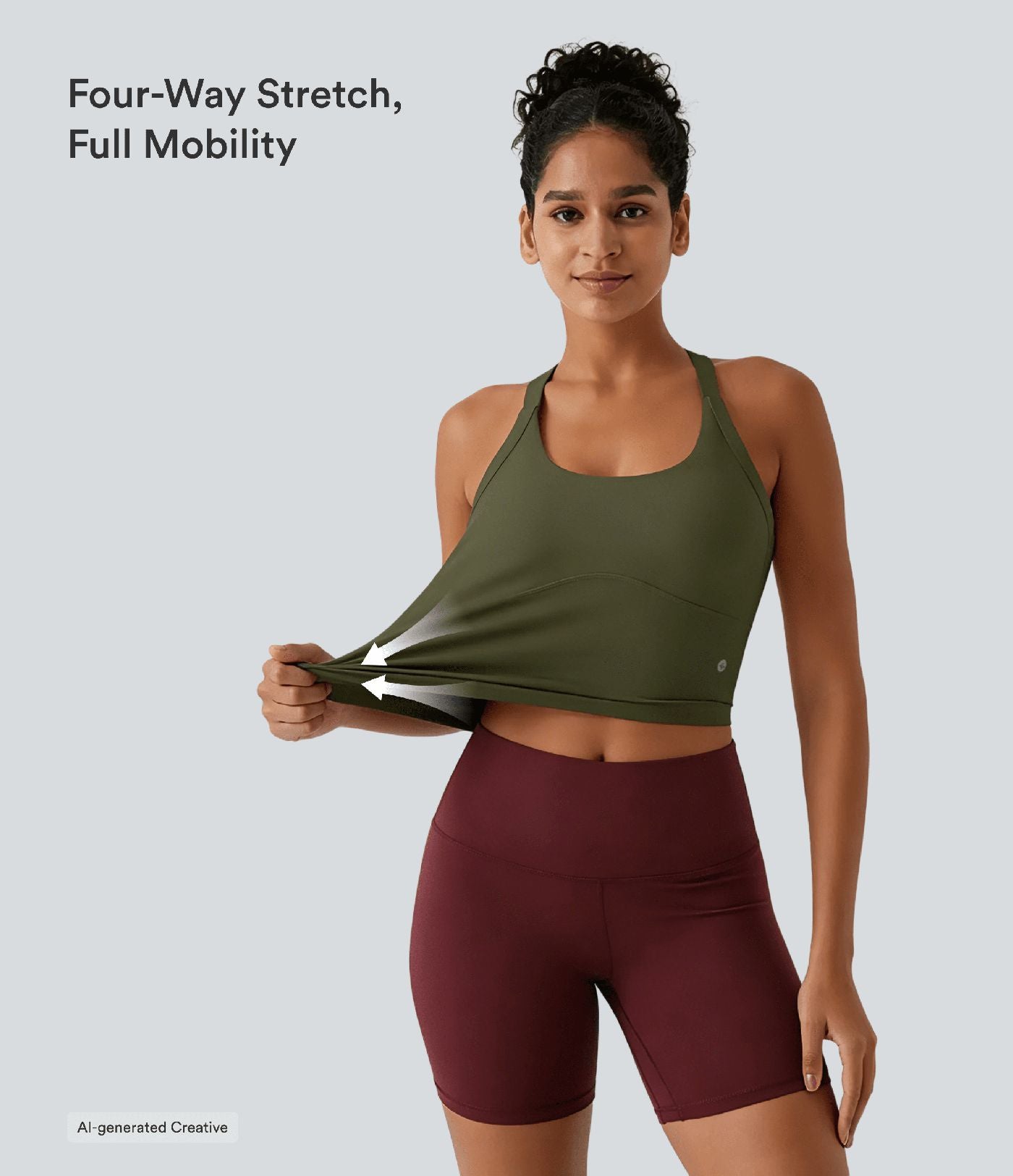 Débardeur yoga court SoftlyZero™ Plush à découpes A-C