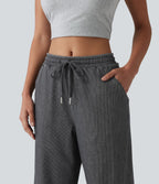Jogging taille basse Halara Flex™ jambes larges, effet sparkle, avec poches