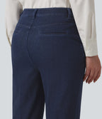 Jean bureau droit taille haute Halara Flex™ avec poches
