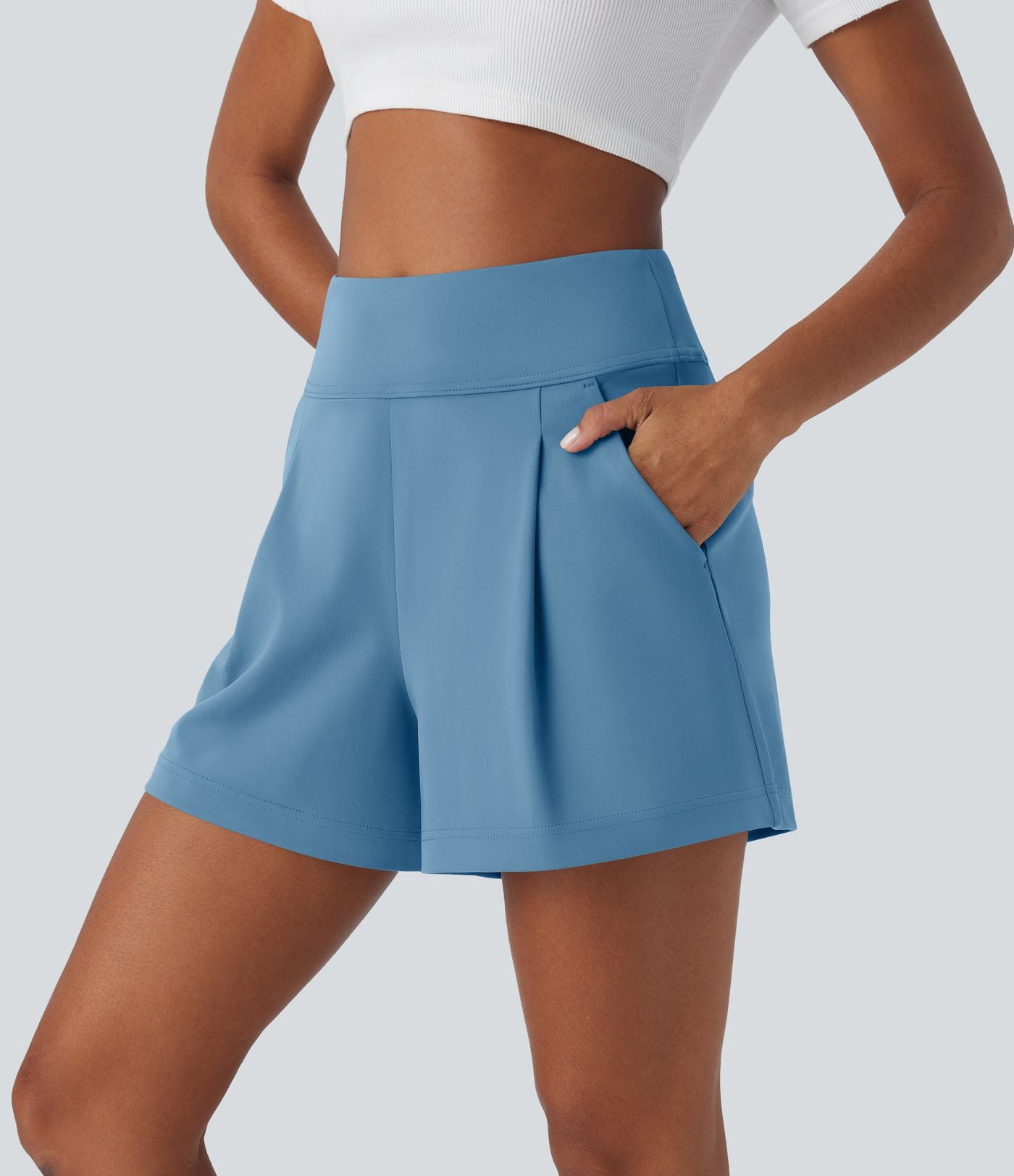 Short de travail large taille haute DayStretch avec poches