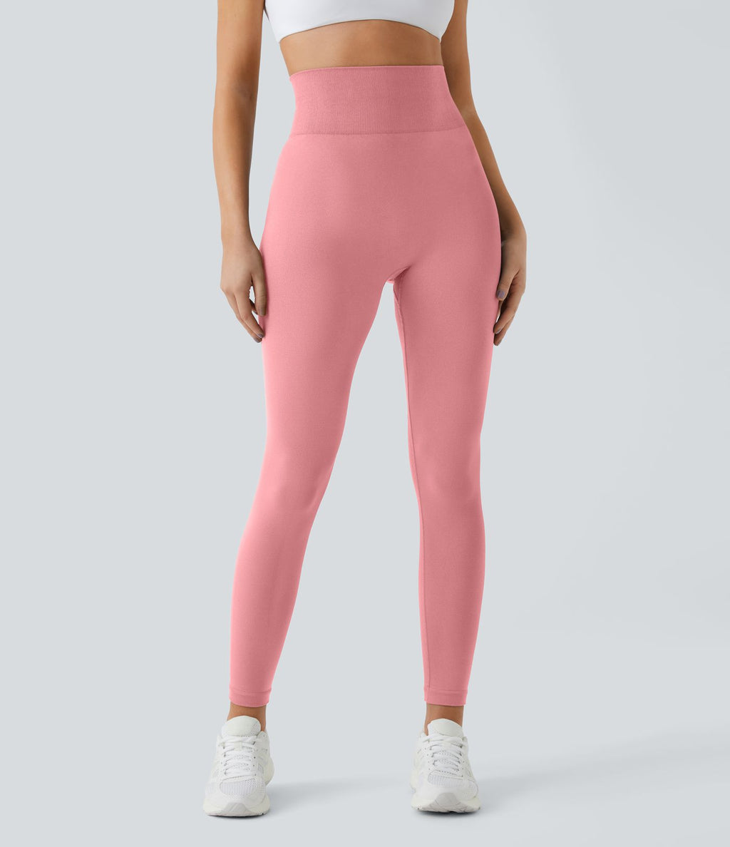 Legging taille haute froncé uni sans couture OneForm Seamless Flow