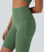 Short cycliste 22,8 cm d'entraînement gainant taille haute avec poches Halara UltraSculpt™