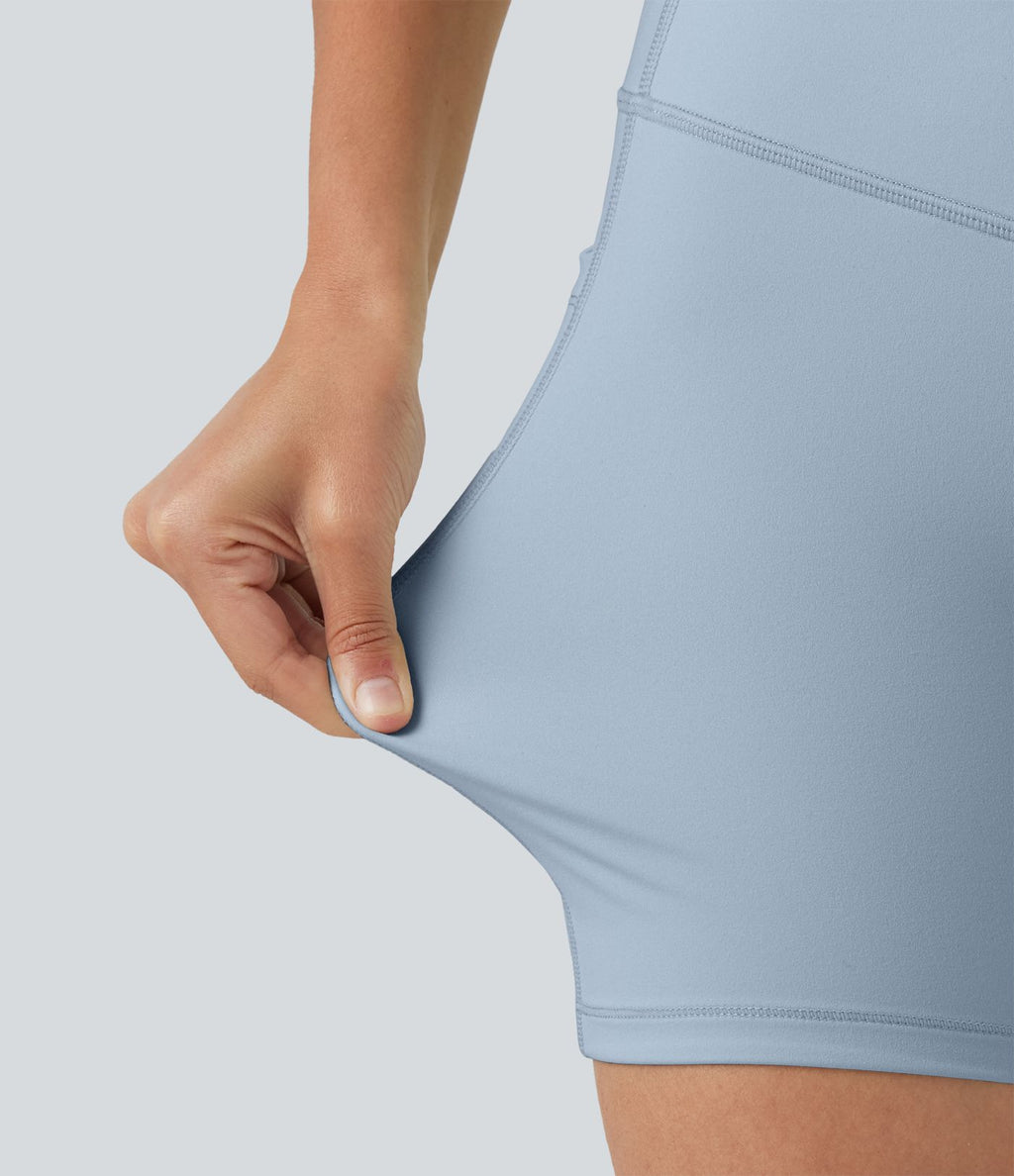 Short biker Halara UltraSculpt™ taille haute effet ventre plat avec poches, 12,5 cm