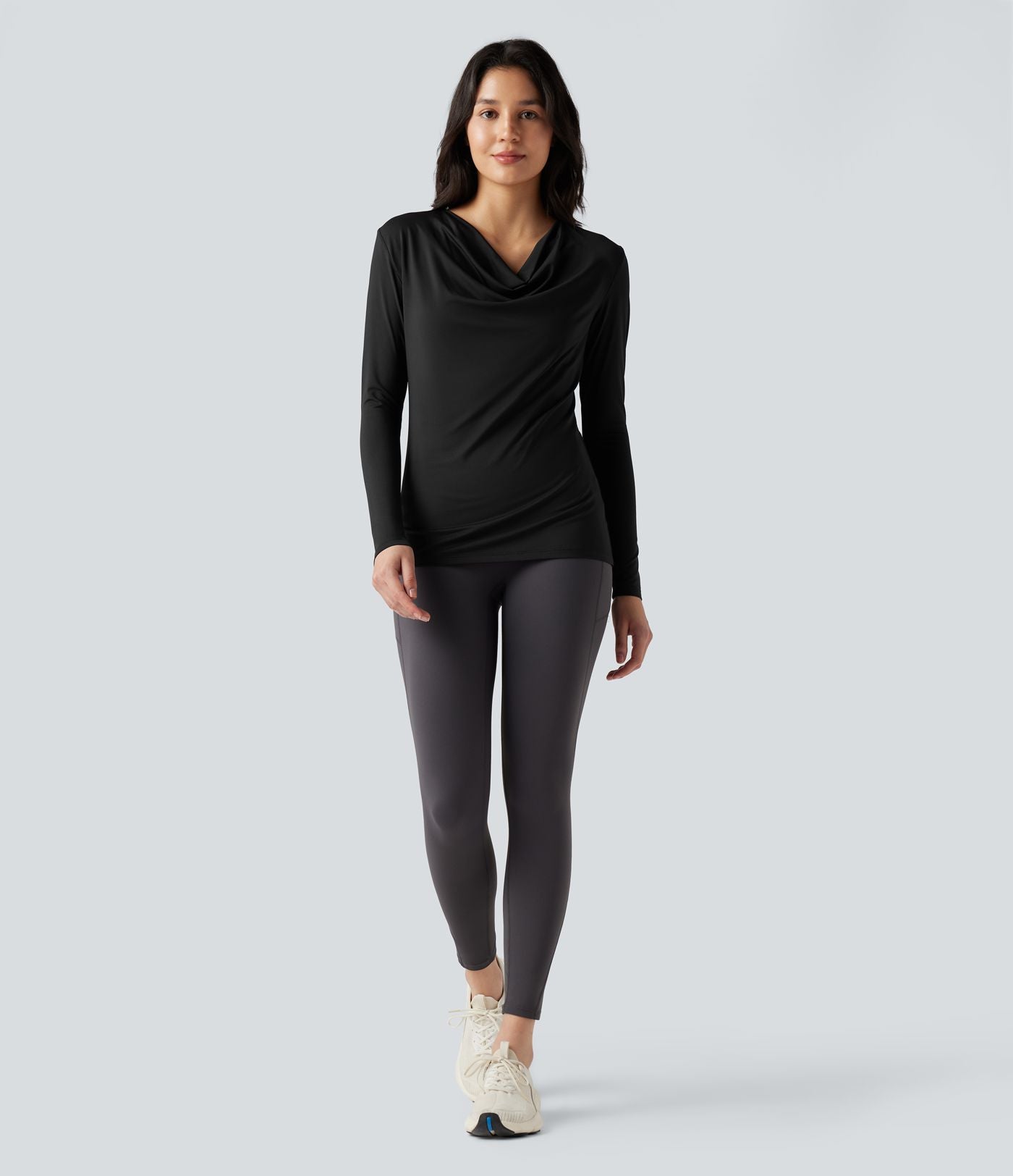 Top de sport running col bénitier manches longues