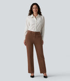 Jean bureau droit taille haute Halara Flex™ avec poches
