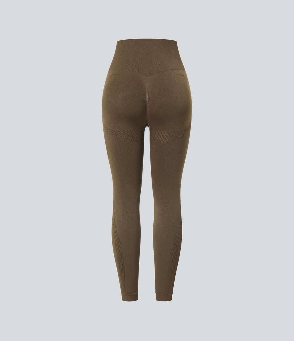Legging yoga 7/8 taille haute froncé sans couture OneForm Seamless Flow