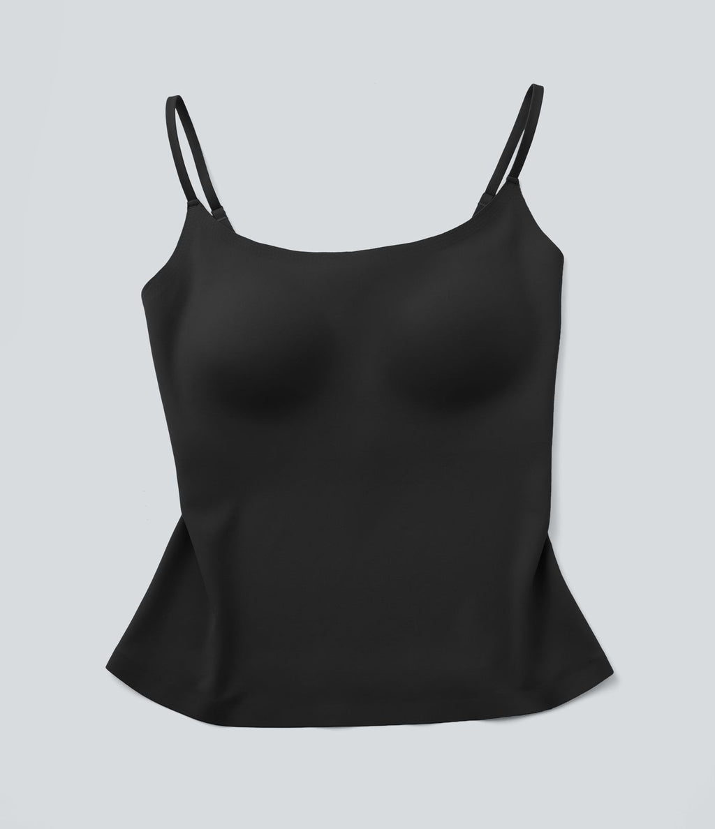Débardeur décontracté à col rond et soutien-gorge intégré, bonnets BE