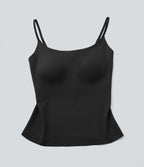 Débardeur décontracté à col rond et soutien-gorge intégré, bonnets BE