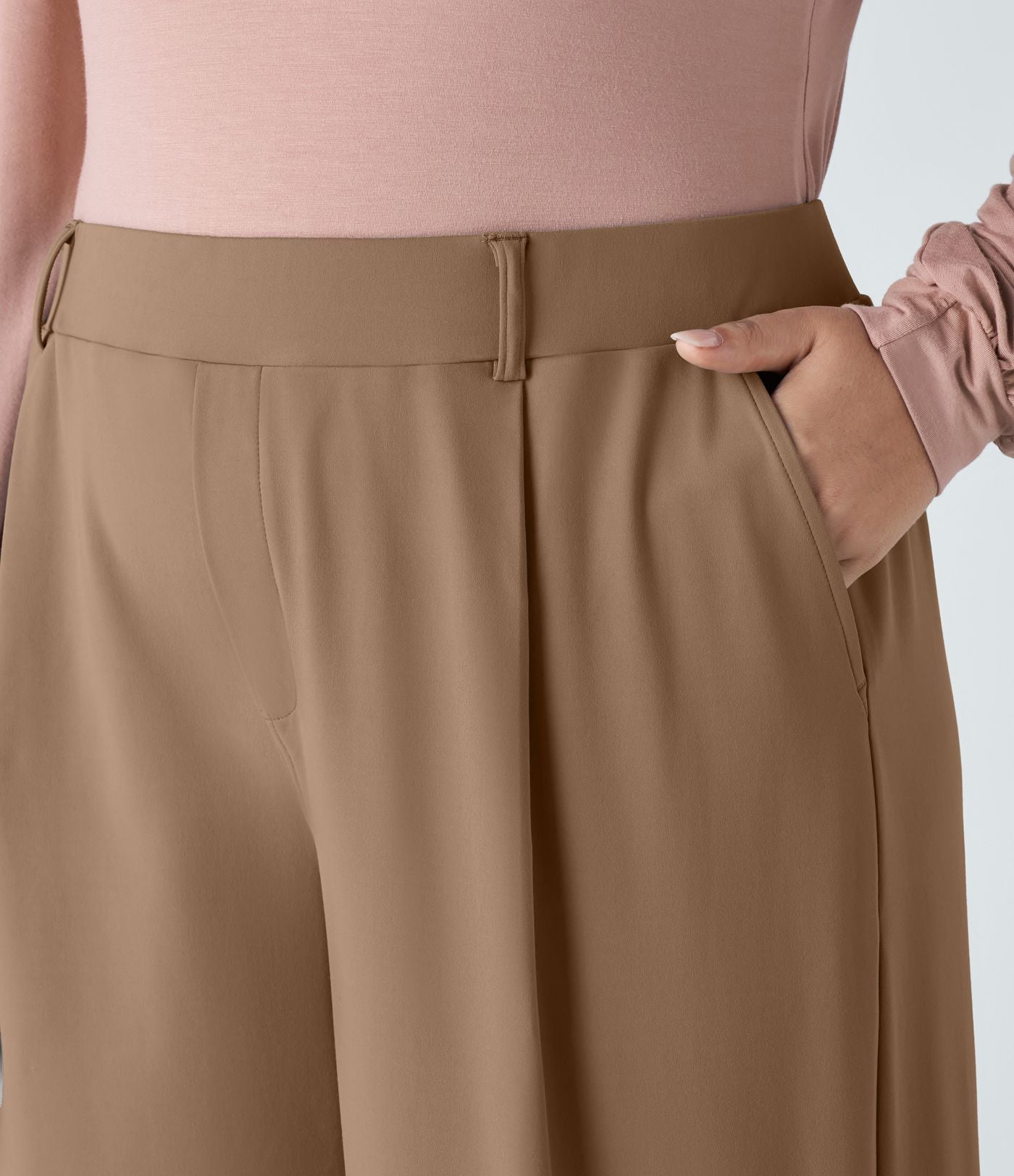 Pantalon de travail grande taille coupe droite taille haute Halara Flex™ DayStretch avec poches