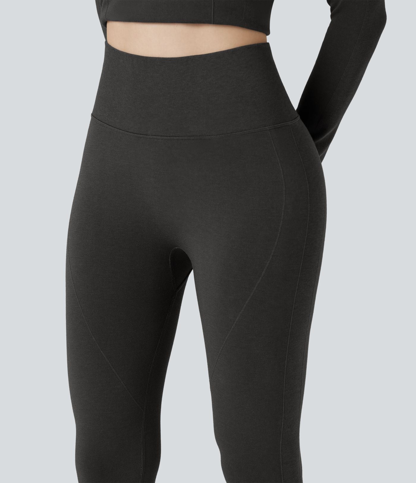 Legging 7/8 thermique gainant taille haute sans couture HeatCore OneForm Seamless Flow