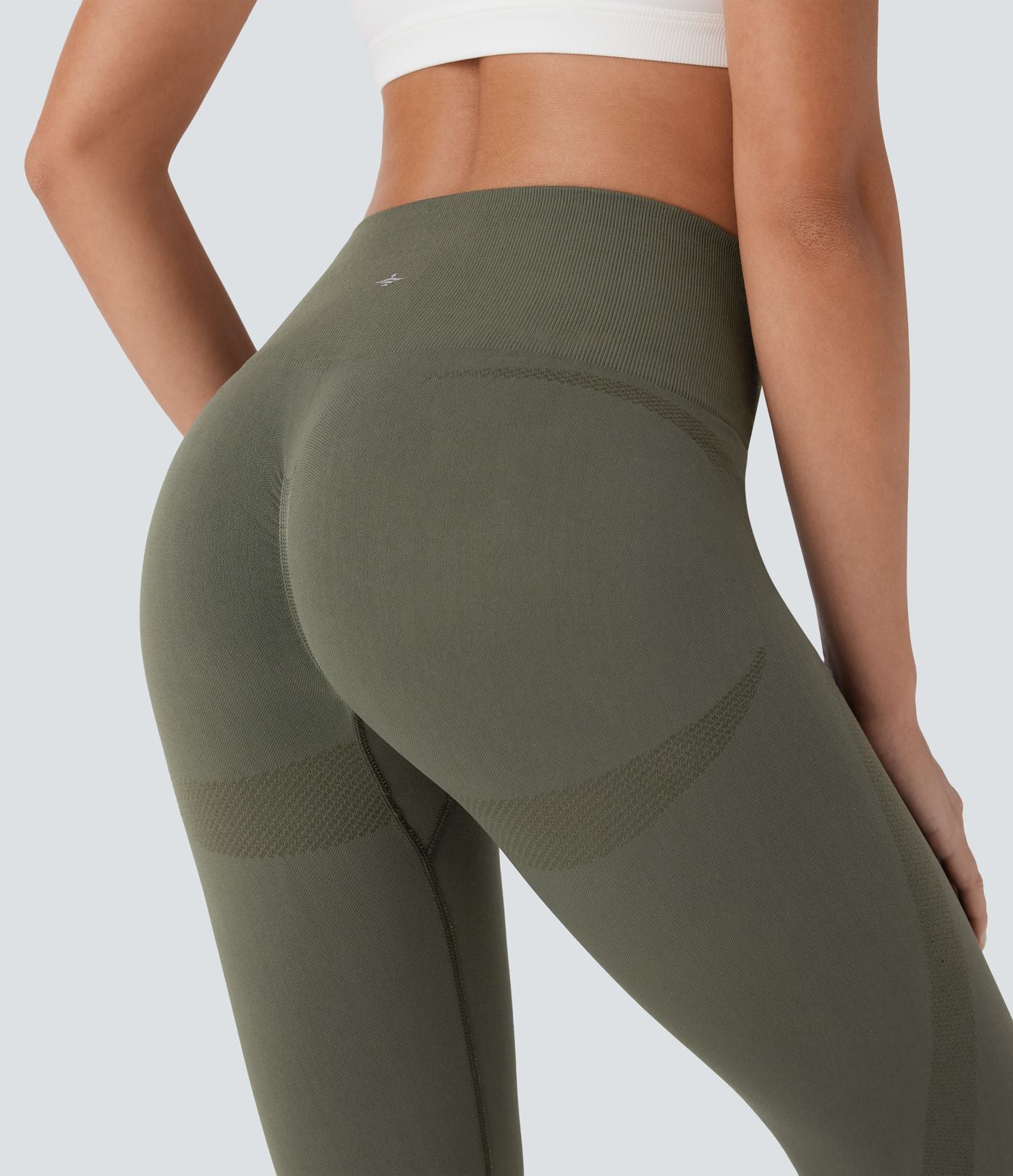 Legging capri yoga taille haute froncé sans couture OneForm Seamless Flow