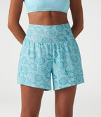 Short taille haute 2 en 1 à motif coquillage 12,5 cm avec poches